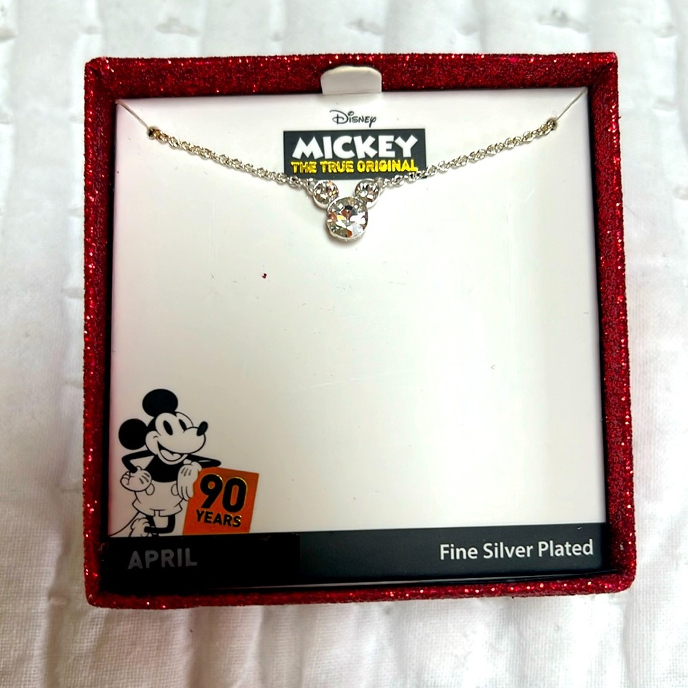 Disney Mickey Mouse necklace, silver